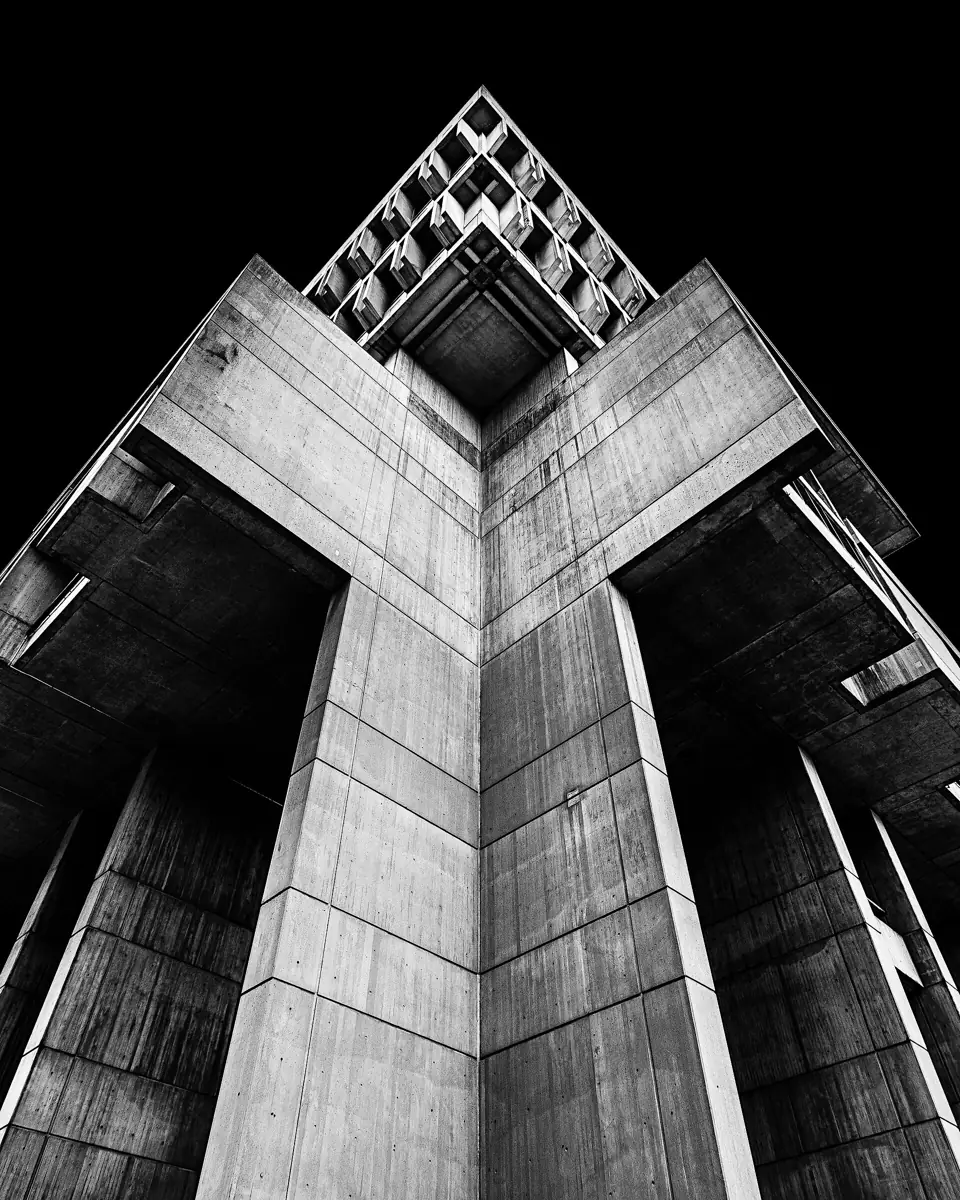 Facade, black and white, Architecture
