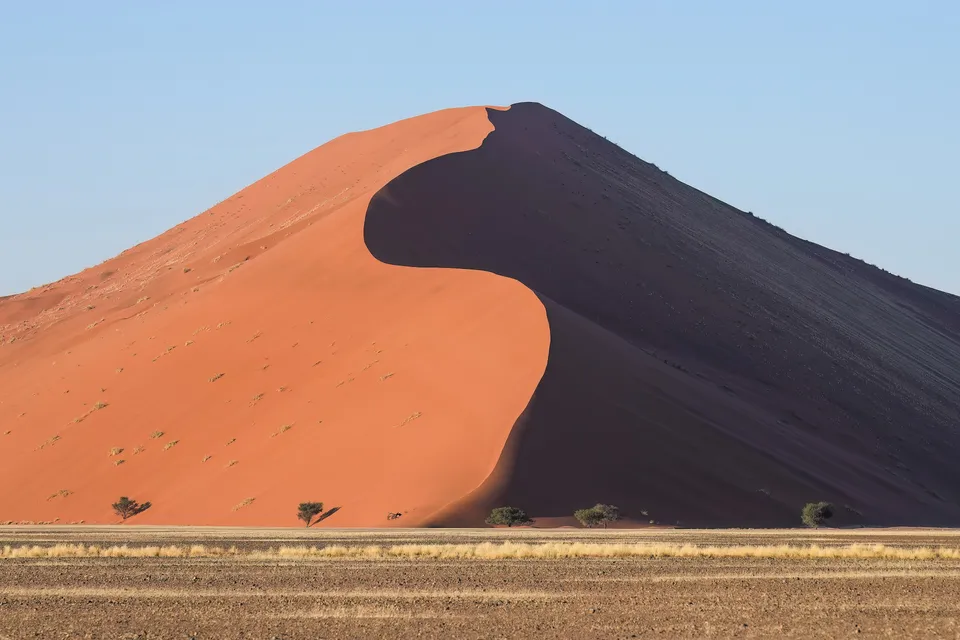 Dune 45 at sunrise, Sossusvlei, Namibia